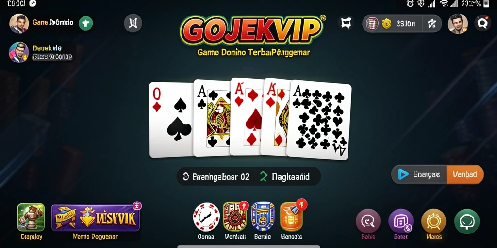 Screenshot tampilan gameplay seru GOJEKVIP dengan pemain aktif.