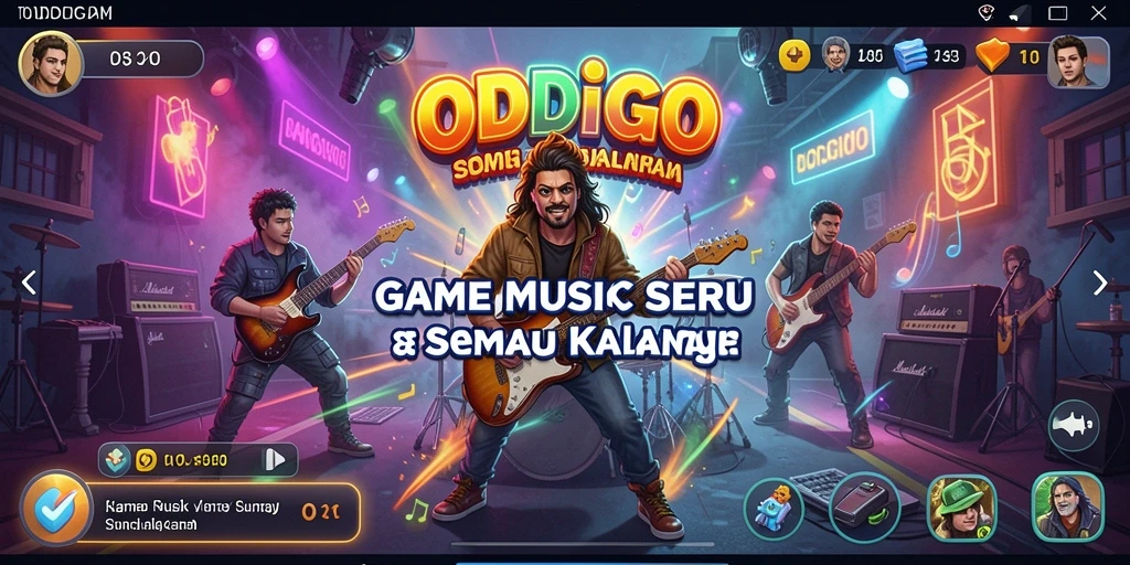 Screenshot gameplay ODDIGO yang menampilkan aksi seru bermain musik.