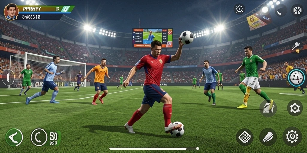 Tangkapan layar utama PPRRYY menampilkan aksi seru dari gameplay olahraga.