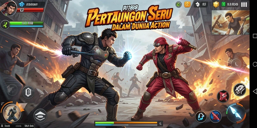 Tampilan gameplay intens dan mendebarkan dari RI188 yang penuh aksi.