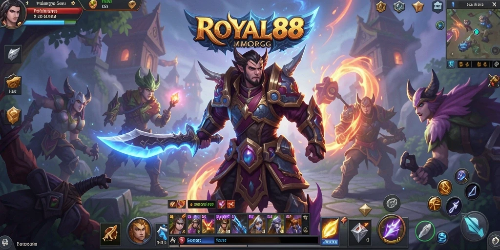 Tampilan gameplay dinamis dan interaktif di ROYAL88.